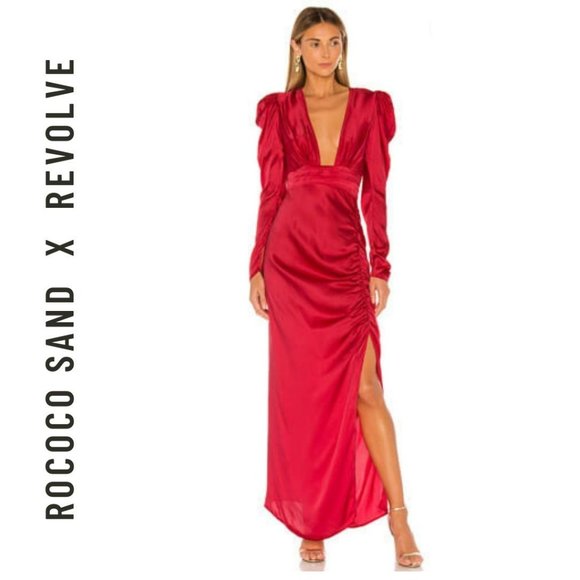 Rococo Sand x Revolve Dresses & Skirts - NWT ROCOCO SAND x REVOLVE Poppy Deep V Gown in Red